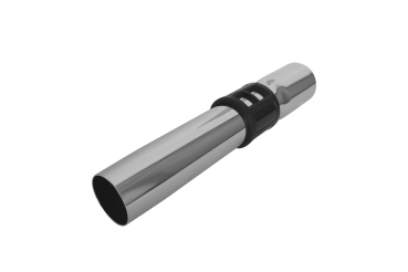 Chromrohr + Luftregulierung 35-32mm für Handgriff schwarz, Ausführung für LUX-Schlauch